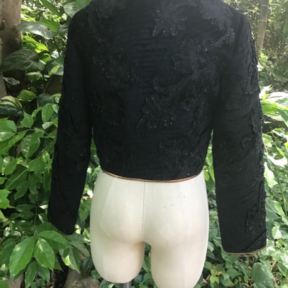 Vintage Lisandro Sarasota velvet with leather gold trim jacket - Picture 5 of 9